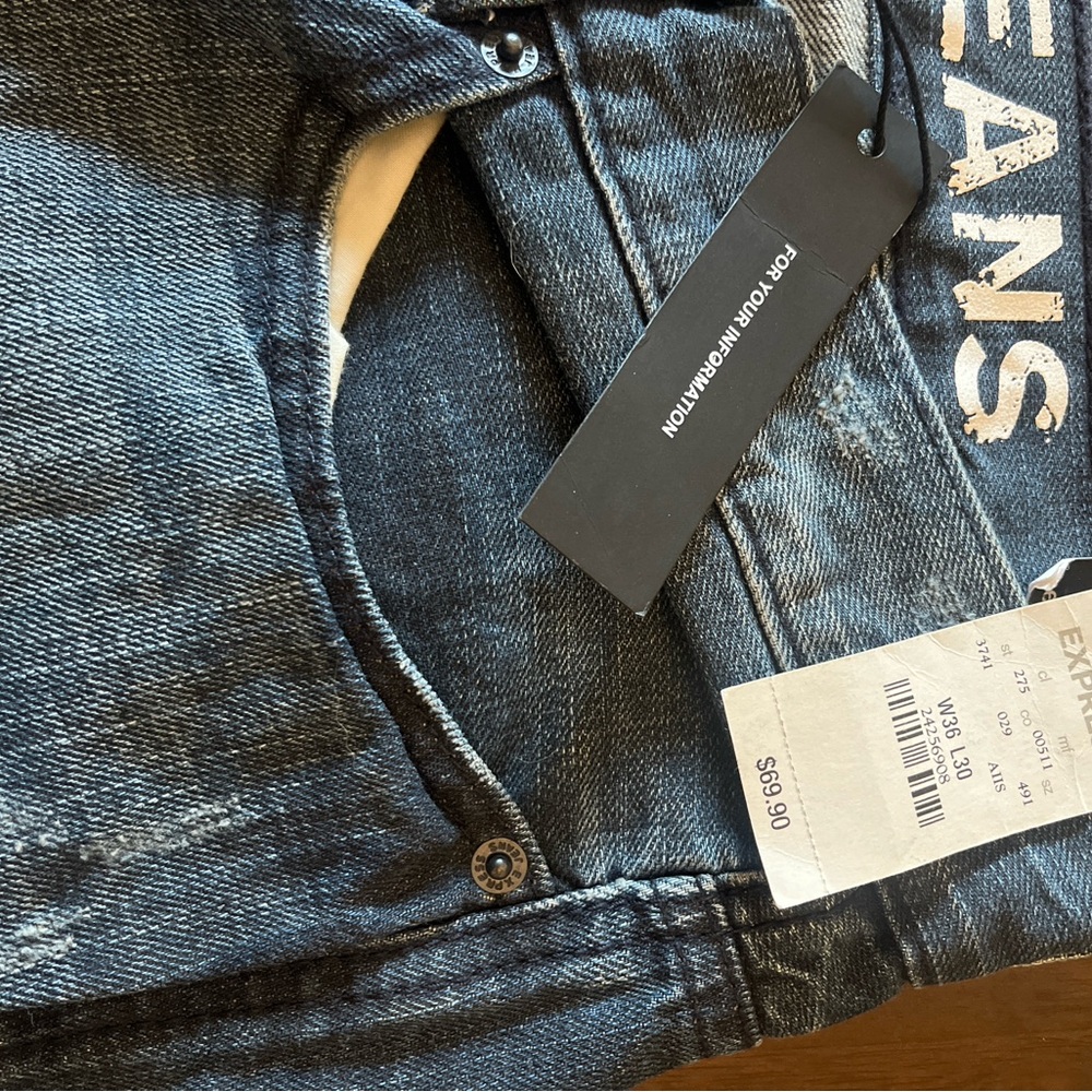 Mens Express Blue Jeans Boot Cut 36x30